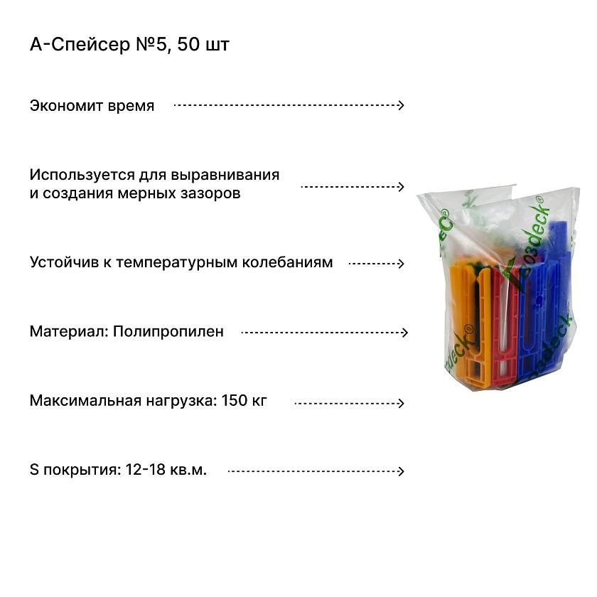 Набор А-Спейсеров №50, 50 шт